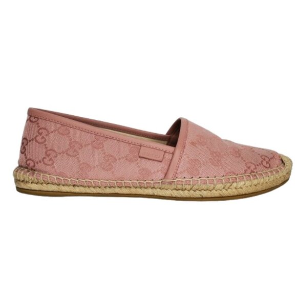 Gucci GG Supreme Monogram Canvas Slip On Espadrille Flats - Picture 1 of 11